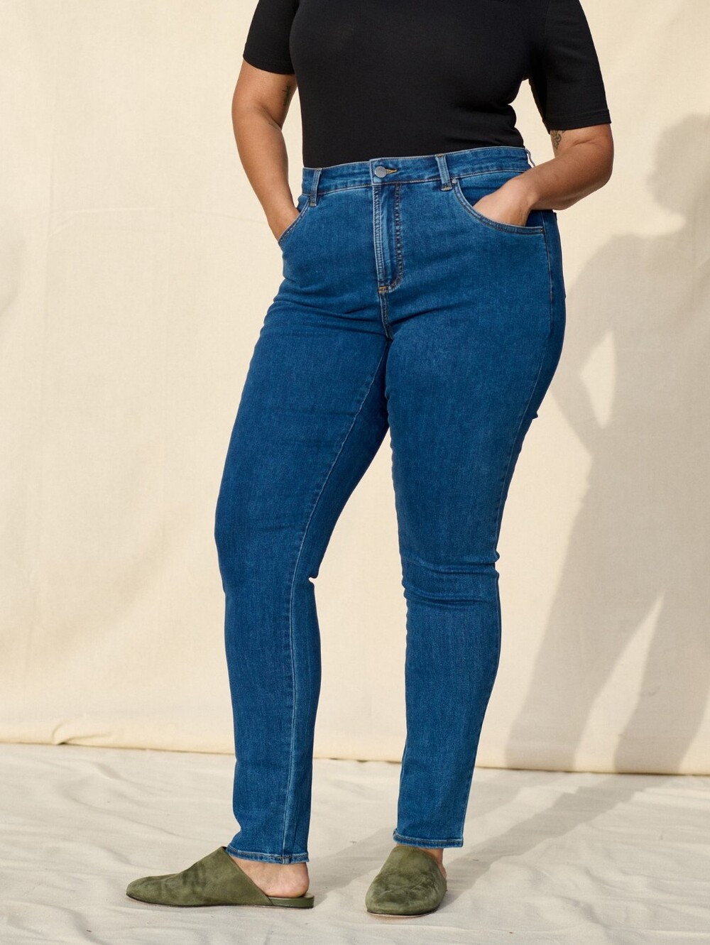 Universal Standard Seine High Rise Skinny Jeans 32 Inch Size 16